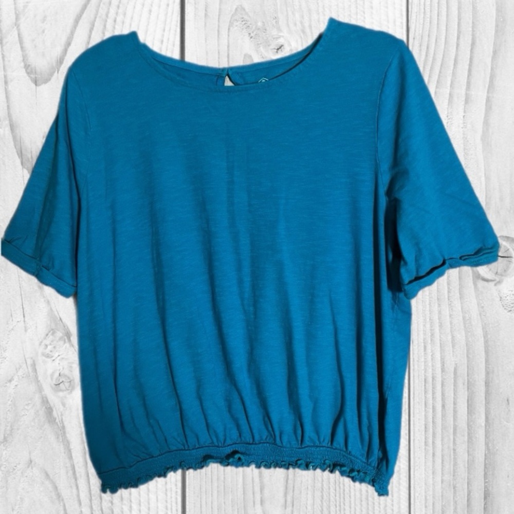St.‎ John's Bay Vibrant Blue Short Sleeve Tee 100% cotton size XL